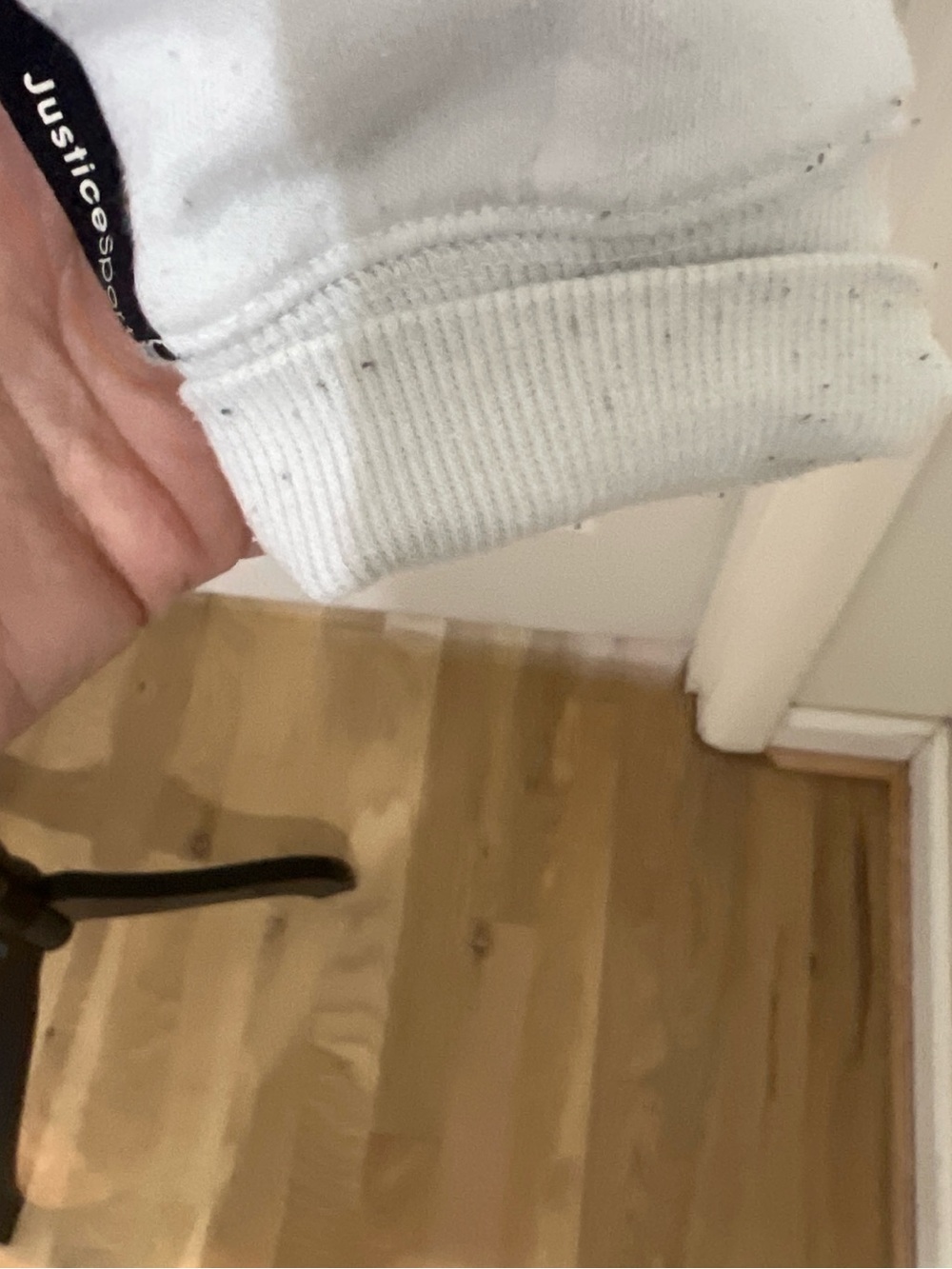 Y2K VTG Justice Girls size XL 16/18 Hoodie - Black Trim & White Interior - Picture 5 of 7